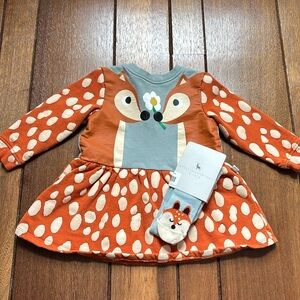 Stella McCartney Bambi Jersey Cotton Dress and Tights 24M